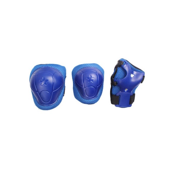 Set protectie complet, genunchiere, cotiere, incheieturi, culoare albastru, model CSP01